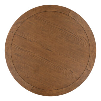 Bistrot table by Dovetail Henley in rubber wood and oak veneer featuring a dark brown finish