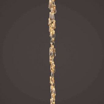 Elegant Bocci 87 Random suspension lamp crafted in warm amber and golden gradients with a muted silver metallic structure