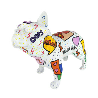 Juliarte French Bulldog - White Pat-Pop