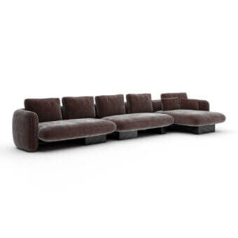 Caracole Overlap Dark Taupe Sectional
