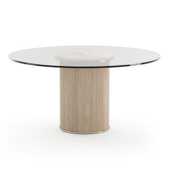 Caracole Rhythm Round Glass Dining Table