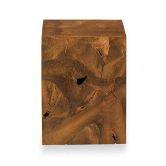 Woodbridge Furniture Raw Teak Cube Petite Side Table