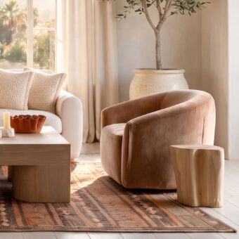 Dovetail Rojas Swivel Lounge Chair