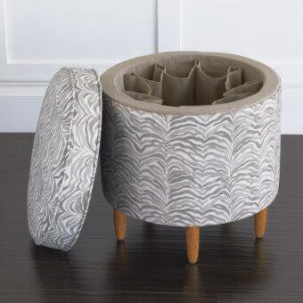 Eastern Accents Amara Shoe Storage Ottoman