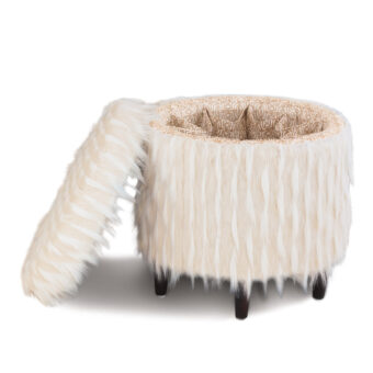 Eastern Accents Jadis Snow Shoe Storage Ottoman