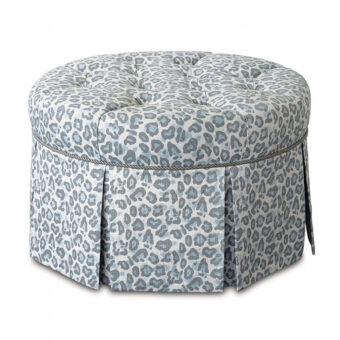 Eastern Accents Liesl Leopard Print Ottoman