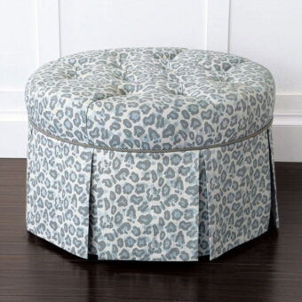 Eastern Accents Liesl Leopard Print Ottoman