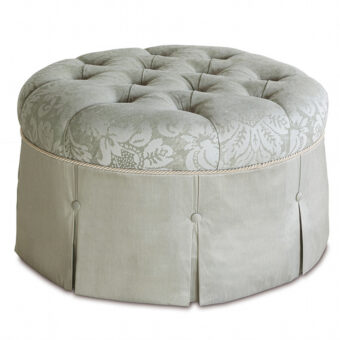 Eastern Accents Lourde Celadon Round Ottoman