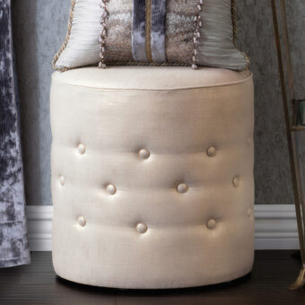 Eastern Accents Reflection Gold Tufted Ottoman