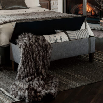 Eastern Accents River Faux Leather Storage Bench