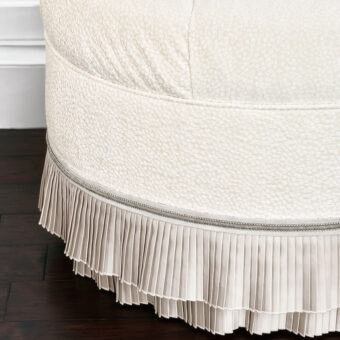 Eastern Accents Romilly Pleated Round Ottoman