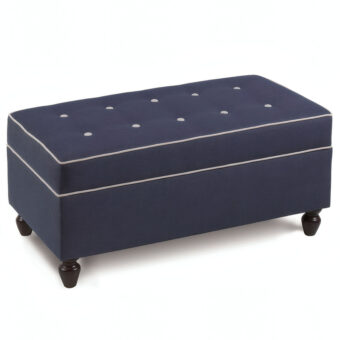 Eastern Accents Strauss Denim Storage Ottoman