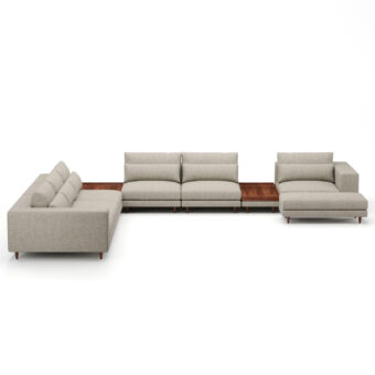 Stellar Works Atelier Leg Sectional Configuration 4