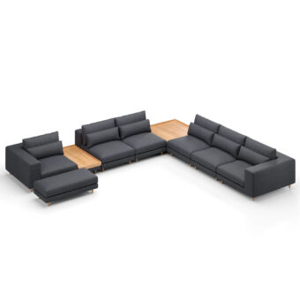 Stellar Works Atelier Leg Sectional Configuration 4