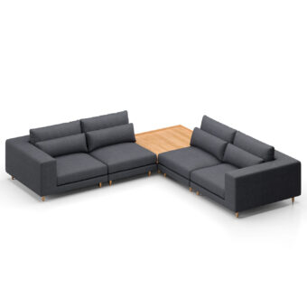 Stellar Works Atelier Leg Sectional Configuration 5