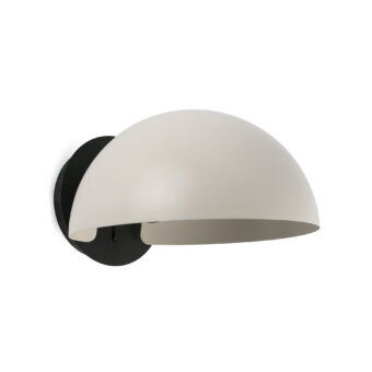 Wall lamp by Faro Lab in steel with matte black and off white finish