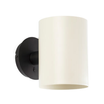 Lamp by Faro Barcelona in cream and matte black steel with smooth finish