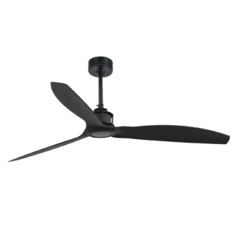 Ceiling fan by Faro Barcelona featuring a metal frame and blades in black matte finish