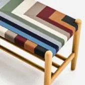 MasayaCo Cord Combination Vaqueano Pattern (Natural Teak Frame) - Mercedes Bench