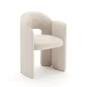 Overlap Ivory Dining Armchair