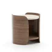 Fleur Side Table With Wood Shelf