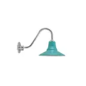 Barn Light As Shown in Picture G11 Brushed Aluminum Gooseneck Arm with Teal Arm