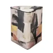 Eastern Accents As Shown in Picture Devereaux Blush Fabric with Piping in Uma Charcoal Finish + Bottom in Black Fabric