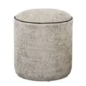 Eastern Accents As Shown in Picture Textured Benedict Taupe Fabric with Piping in Uma Charcoal Finish + Bottom in Black Fabric