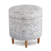 Eastern Accents As Shown in Picture Animal Print Upholstery + Hand-Stained Wooden Legs in Natural Finish