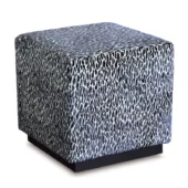 Eastern Accents As Shown in Picture Animal Print in Indigo Upholstery + Espresso Wooden Base