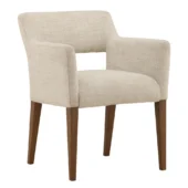 Dovetail Rita Armchair Yukon Cream Boucle Fabric / Natural Wood