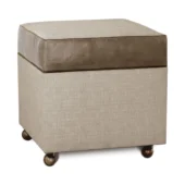 Eastern Accents As Shown in Picture Rasmus Khaki Fabric & Tudor Cocoa Leather