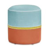 Eastern Accents As Shown in Picture Nadi Sea & Breeze Tangerine Fabrics + Fringed Citron Trim