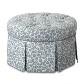 Eastern Accents As Shown in Picture Animal Print Cotton Fabric + Solid Wooden Legs