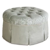 Eastern Accents As Shown in Picture Damask Fabric + Solid Wooden Legs