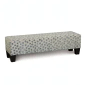 Eastern Accents As Shown in Picture Silver Animal Print Fabric + Espresso Wooden Legs