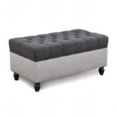 Eastern Accents As Shown in Picture Merit Graphite & Scholar Steel Fabric + Espresso Solid Wooden Storage & Legs