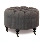 Eastern Accents As Shown in Picture Parton Pebble Fabric with Nailheads Detail + Espresso Solid Wooden Legs