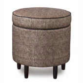 Eastern Accents As Shown in Picture Roxanne Speckle Fabric with Witcoff Black Piping + Espresso Solid Wooden Legs