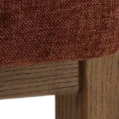 Dovetail Delmore Armchair Rust Basketweave Chenille Fabric / Natural Ash Wood