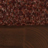 Dovetail Olinda Storage Ottoman Rust Textured Chenille Fabric / Brown Elm Wood