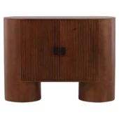 Dovetail Stephenson Sideboard Brown Mango Wood & Black Handles