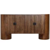 Dovetail Stephenson 4-door Brown Mango Wood & Black Handles