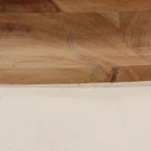 Dovetail Nina Pot White Fiber Cement & Natural Teak Wood