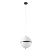 Faro Barcelona As Shown in Picture Steel Structure in Satin Black + PMMA Shade in Glossy White