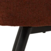 Dovetail Adelise Armchair Burgundy Chenille Fabric / Black Steel