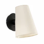 Faro Barcelona As Shown in Picture 9011 RAL/Pantone Black Steel Structure + Beige Shade