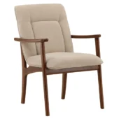 Dovetail Talesa Armchair Moss Sand Velvet Fabric / Brown Rubber Wood