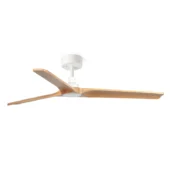 Faro Barcelona As Shown in Picture Matt White Steel Structure + Pine Wood Blades