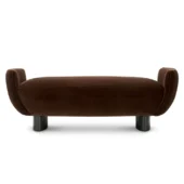 Eichholtz Stirling Bench Sonoma Brown Velvet / Charcoal finish